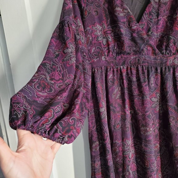 ModCloth Long Sleeve Purple A Moment in Fine Dress Size 10 NWT - Picture 5 of 15